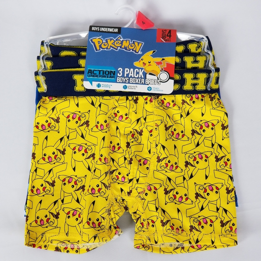 Action Underwear Pokemon Pikachu 3 pack boys